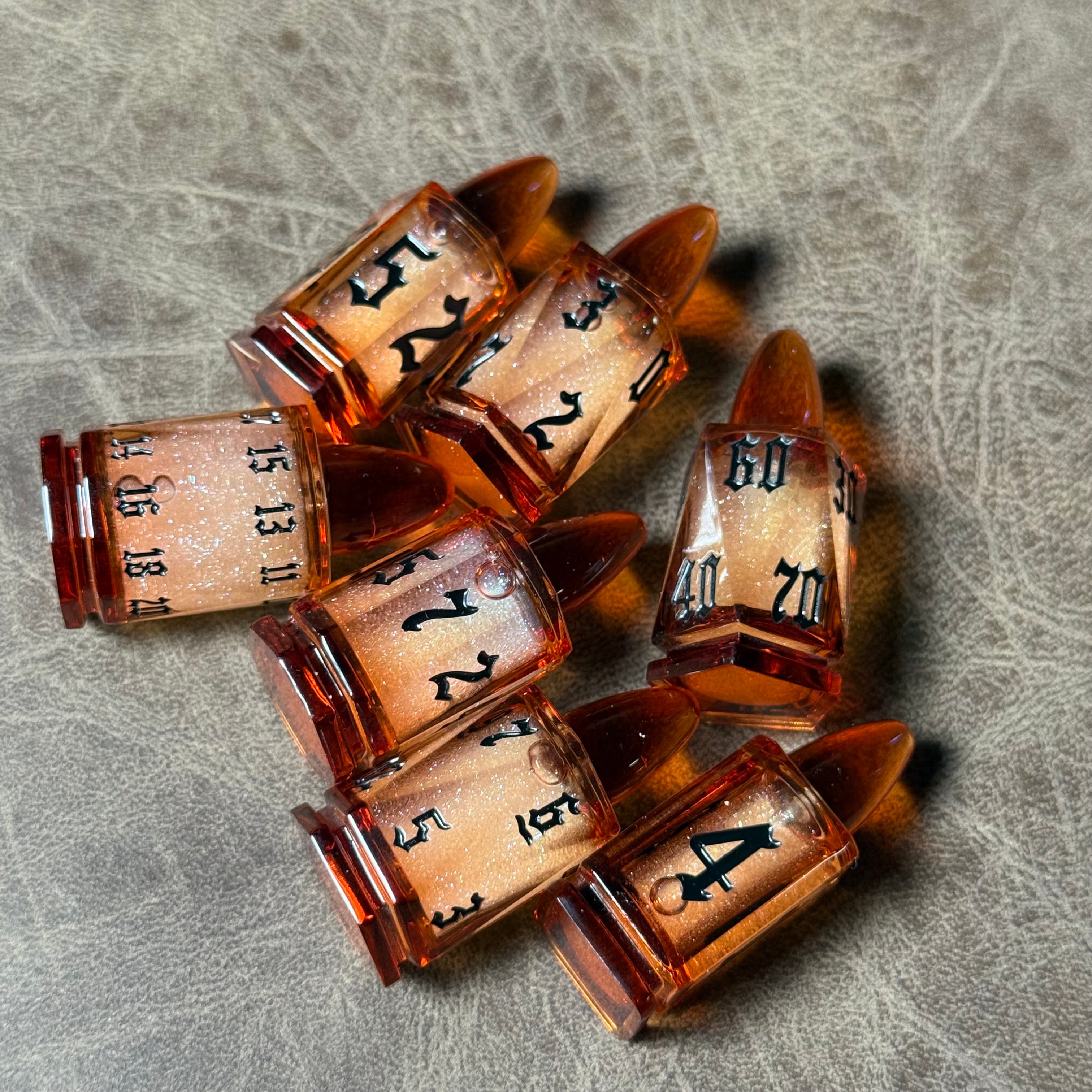 Sunforged - Arcane Bullet Liquid Core Dice Set
