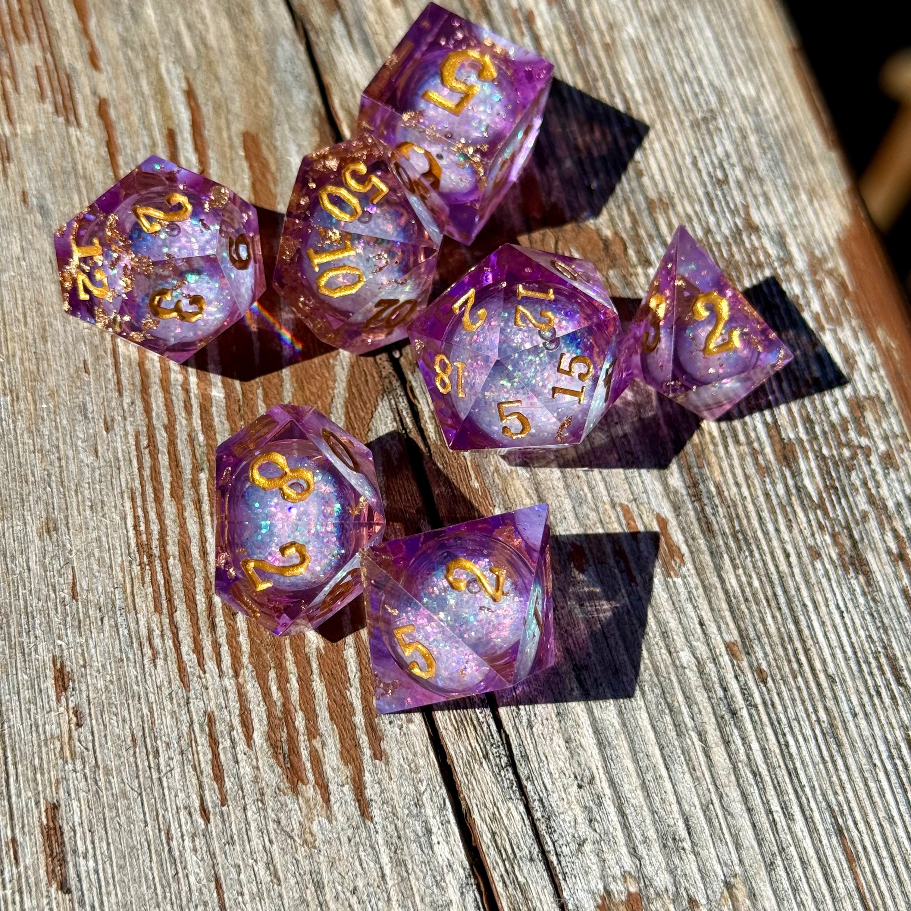 Amethyst Veil - Liquid Core Dice Set