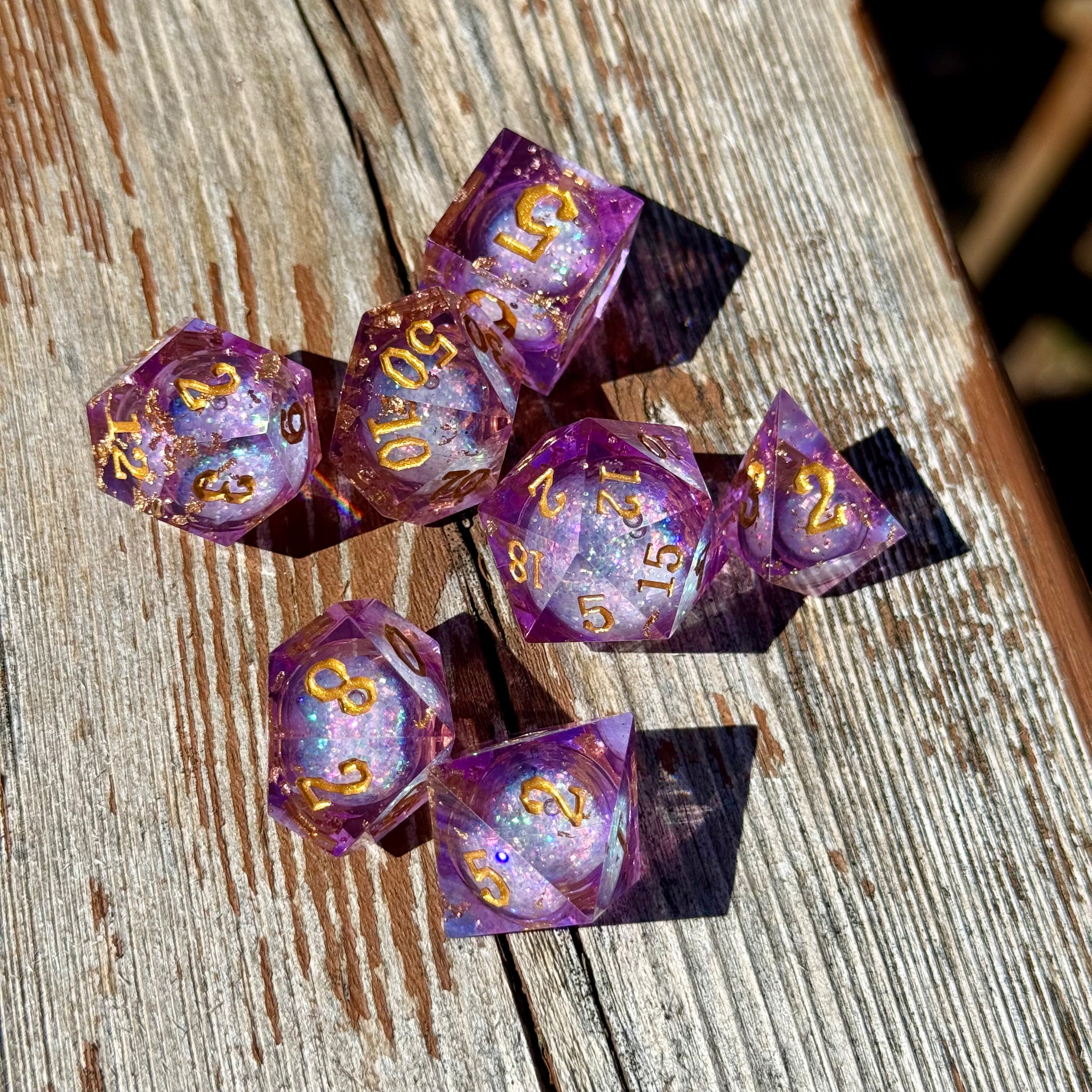 Amethyst Veil - Liquid Core Dice Set