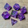 Prismcore Amethyst Veil – Sharp Edge Dice Set