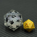 IceForge Dice Canada - Familiar Whiskers Liquid Core - Jumbo D20 (33mm)