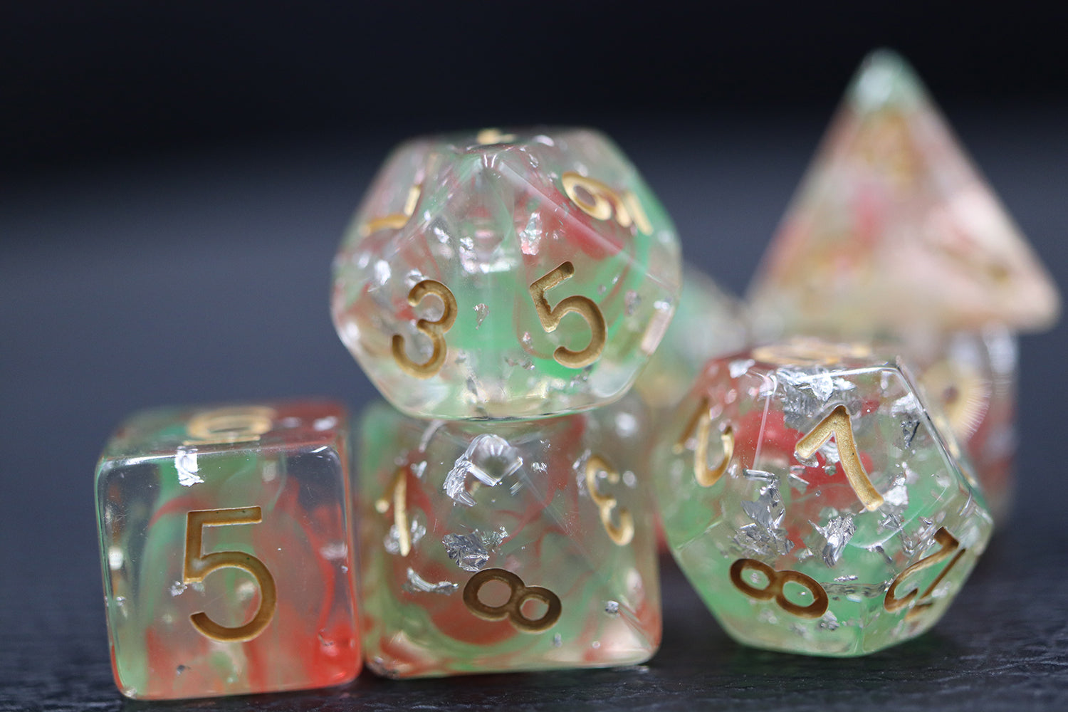 IceForge Dice Canada - Melon Bloom - 35g Premium Resin Dice Set