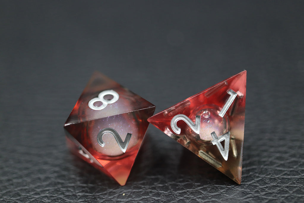 IceForge Dice Canada - Emberveil Gleam - Liquid Core Dice Set