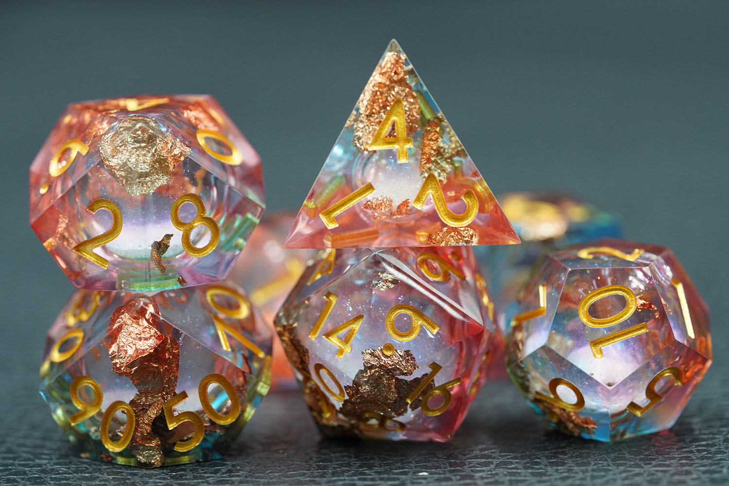 Blazing Aurora – Liquid Core Dice Set