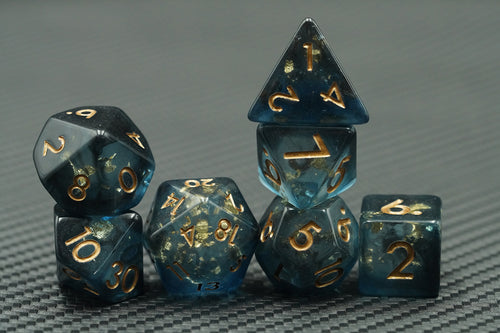 Abyssal Gold – 35g Premium Resin Dice Set