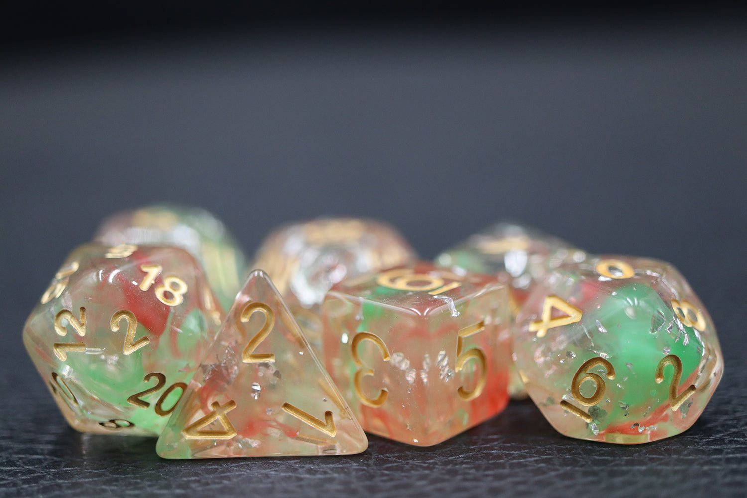 IceForge Dice Canada - Melon Bloom - 35g Premium Resin Dice Set