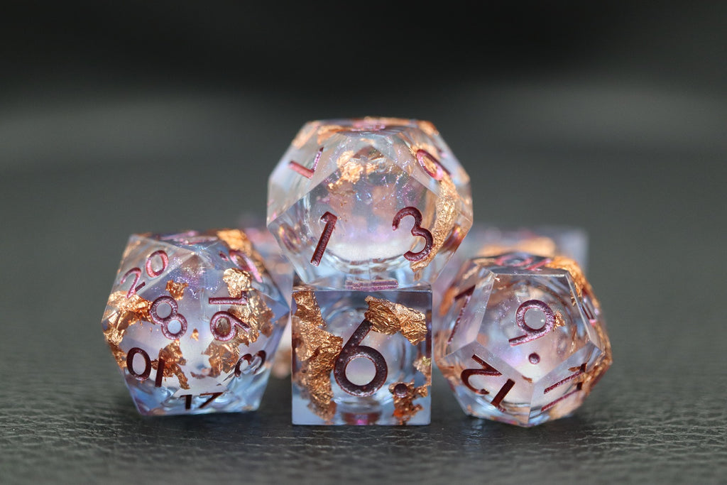 IceForge Dice Canada - Ember Frost - Liquid Core Dice Set