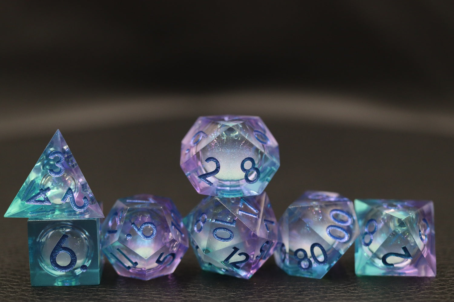 IceForge Dice Canada - Frostflare Veil - Liquid Core Dice Set