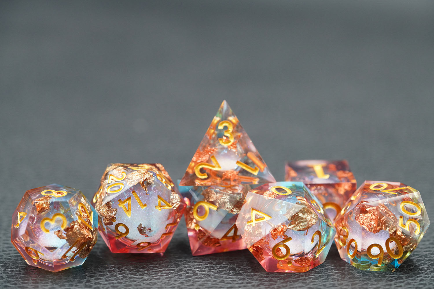Blazing Aurora – Liquid Core Dice Set