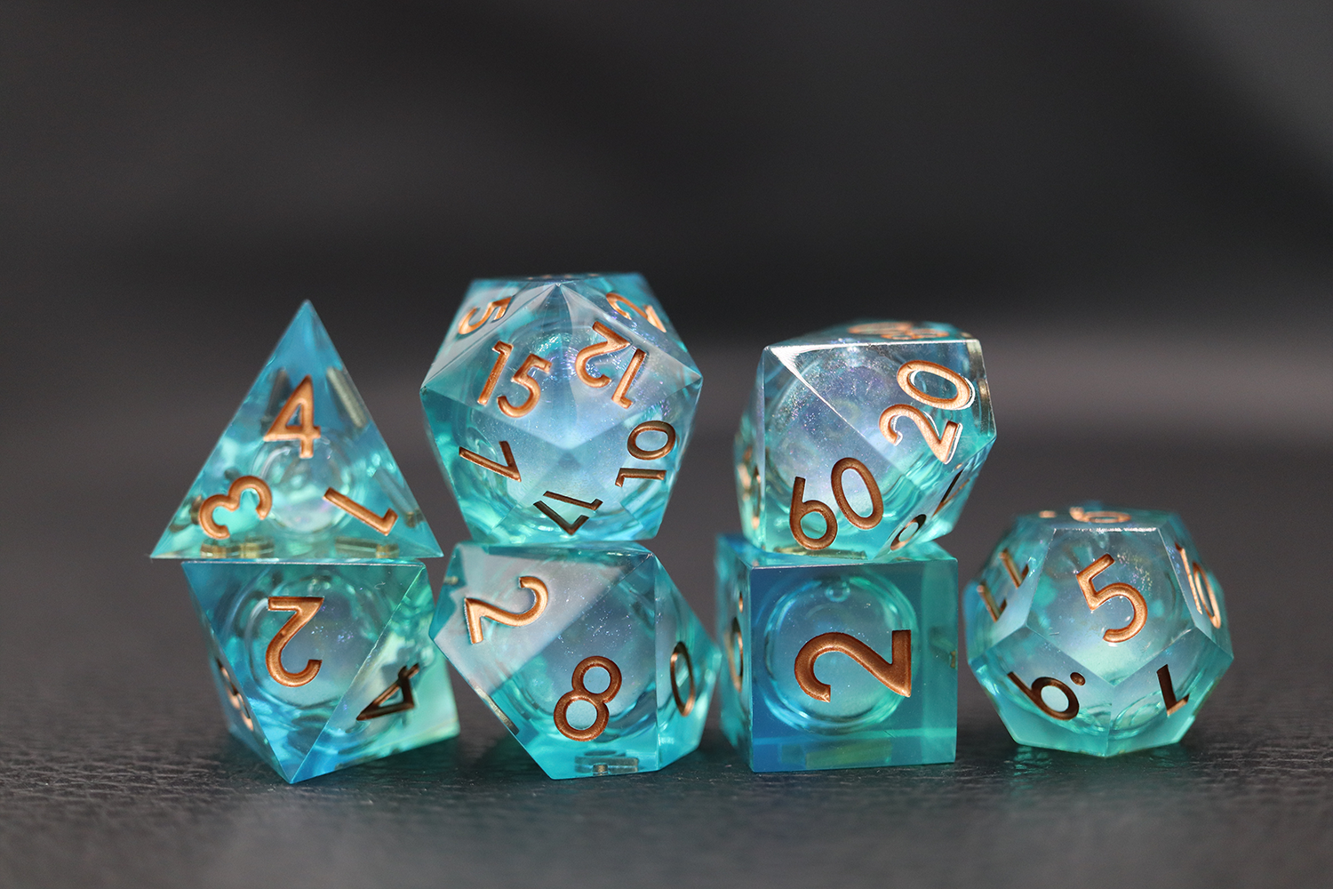 IceForge Dice Canada - Tideglass – Liquid Core Dice Set