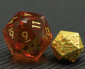 IceForge Dice Canada - Emberflare Colossus - Diamond Edge Jumbo D20 (30mm)