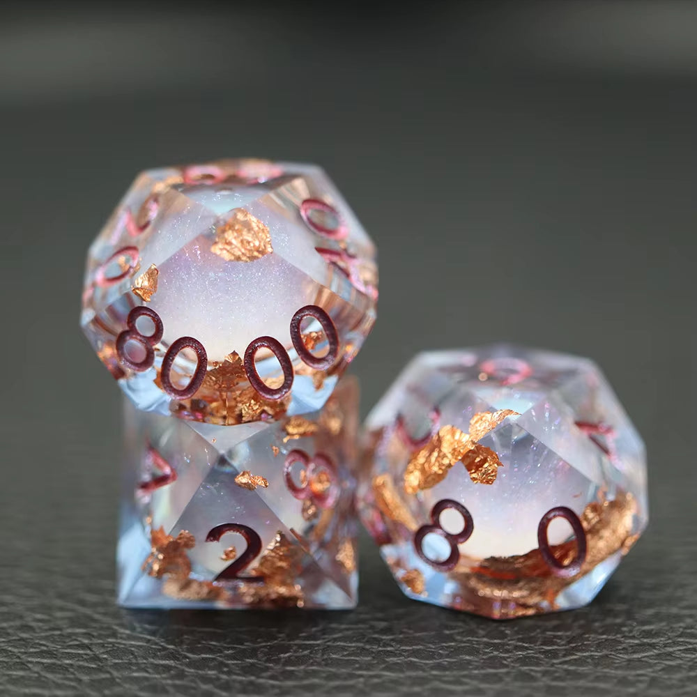 IceForge Dice Canada - Ember Frost - Liquid Core Dice Set