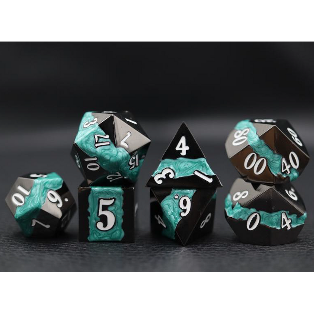 IceForge Dice Canada - Riftvein – Tidemark – Metal Dice Set