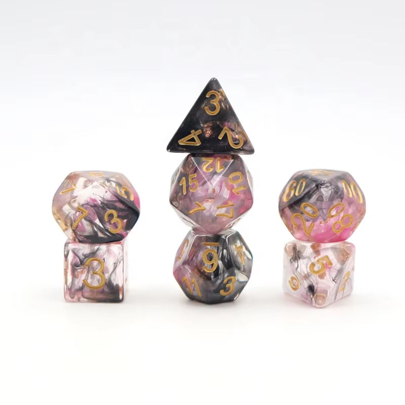 Rose Ash Veil – 35g Premium Resin Dice Set