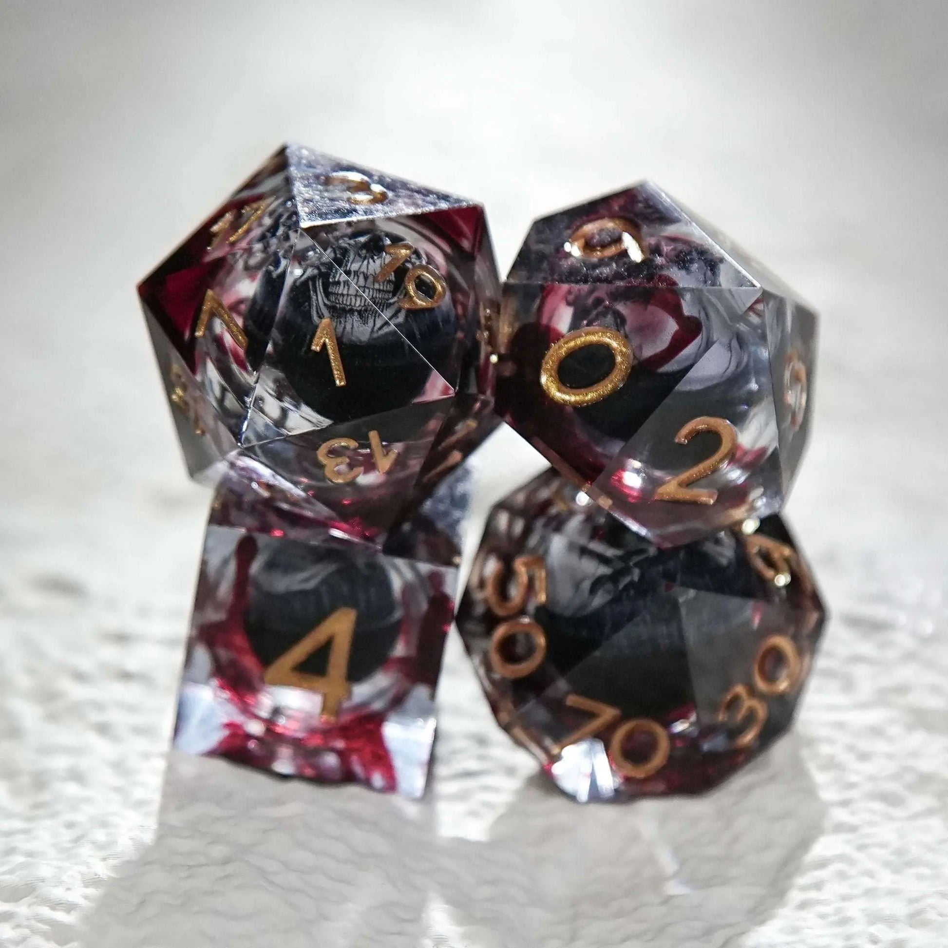 IceForge Dice Canada - Death’s Head Liquid Core Dice Set