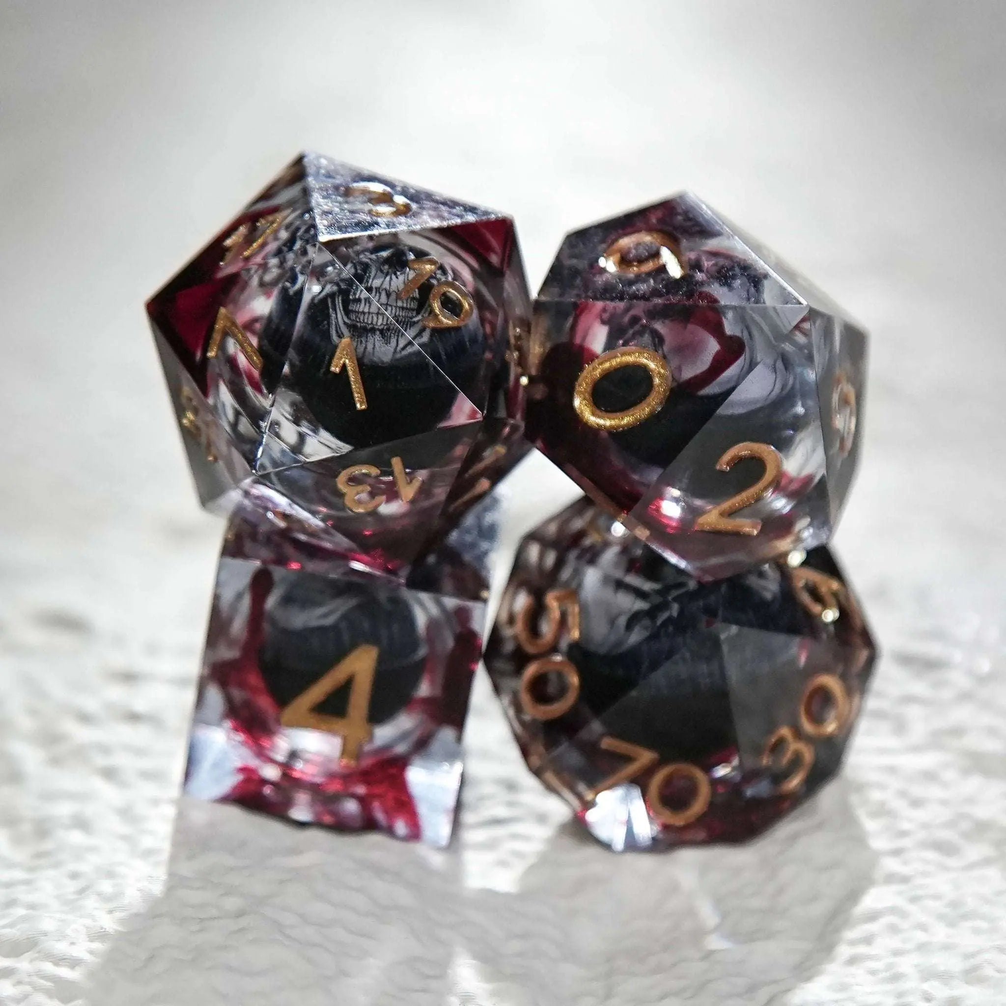 IceForge Dice Canada - Death's Head Liquid Core Dice Set
