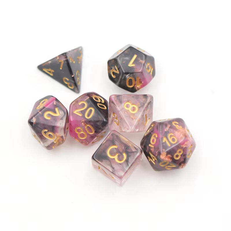 Rose Ash Veil – 35g Premium Resin Dice Set