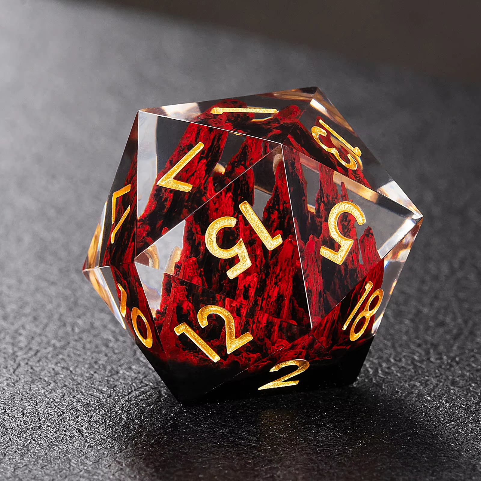IceForge Dice Canada - Infernal Spire - Elemental Core Dice Set