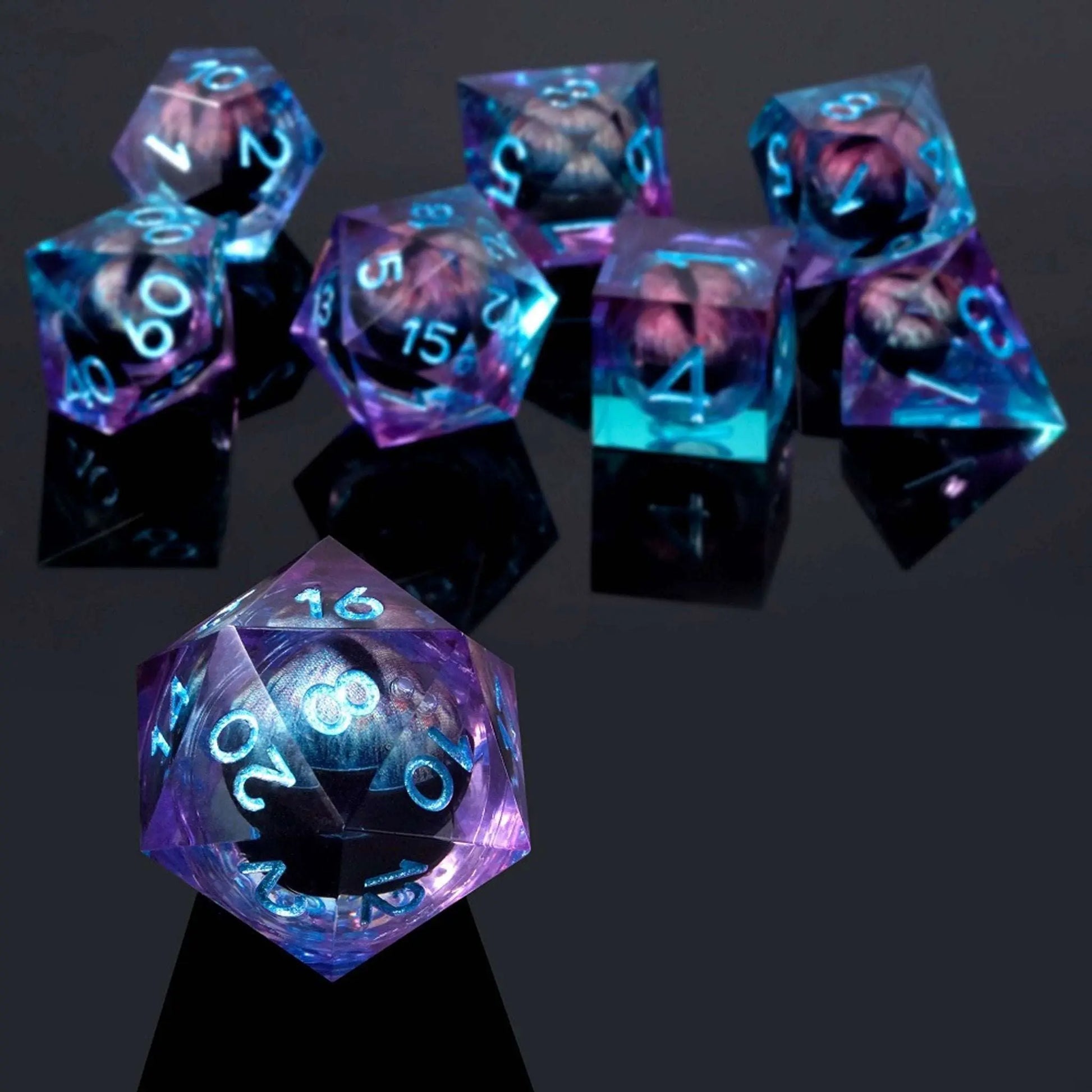 IceForge Dice Canada - Ethereal Dragon’s Gaze Liquid Core Dice Set