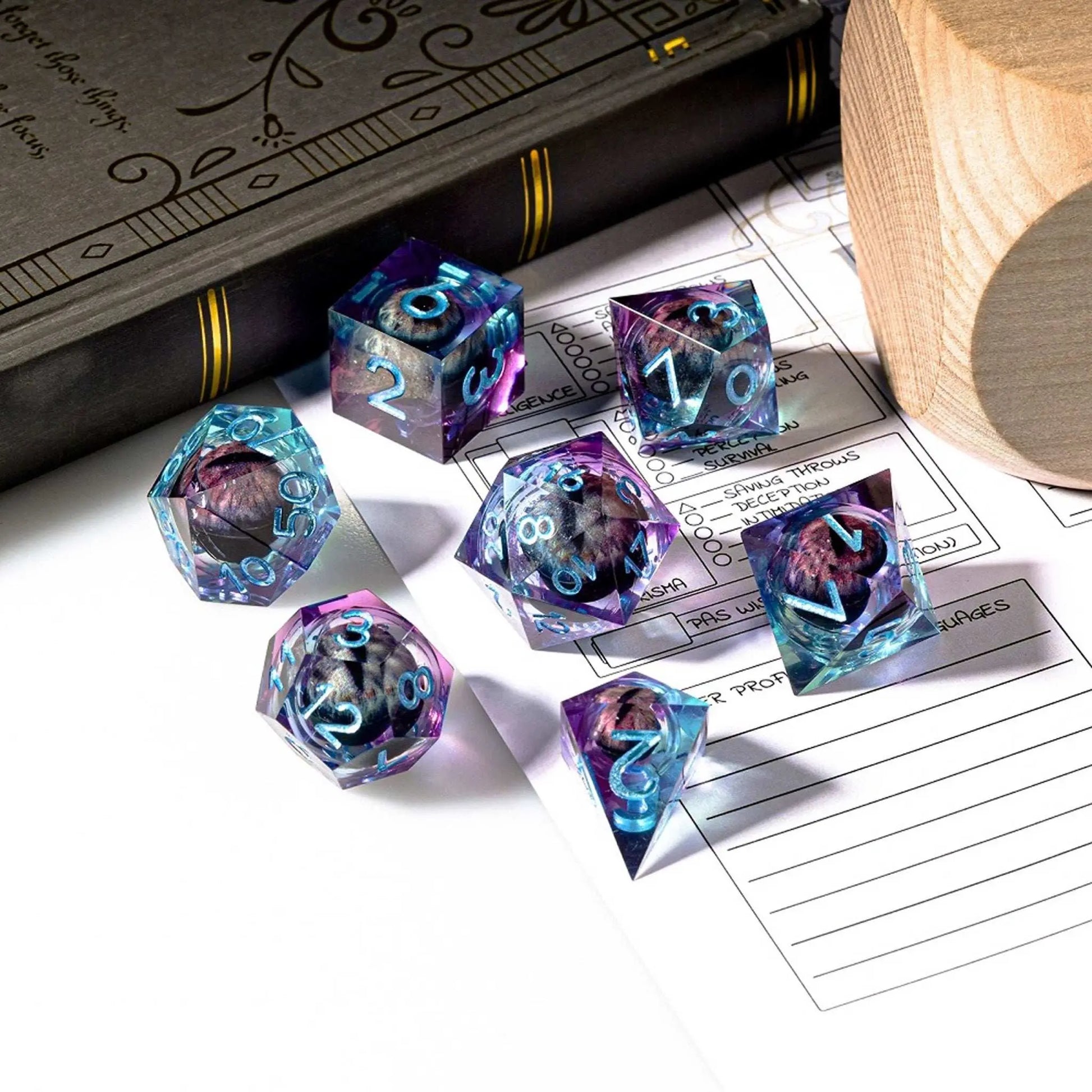 IceForge Dice Canada - Ethereal Dragon’s Gaze Liquid Core Dice Set