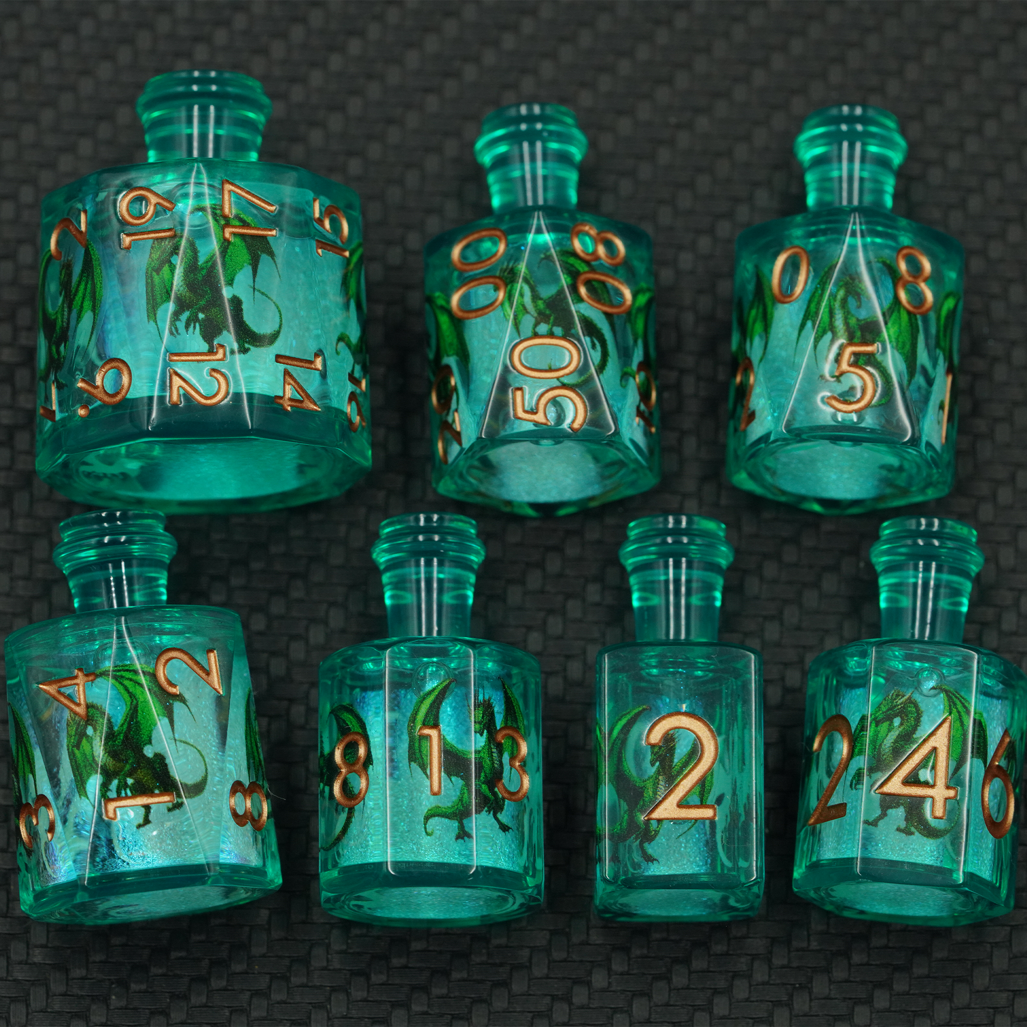 Elixir of Viridscale – Liquid Core Dice Set