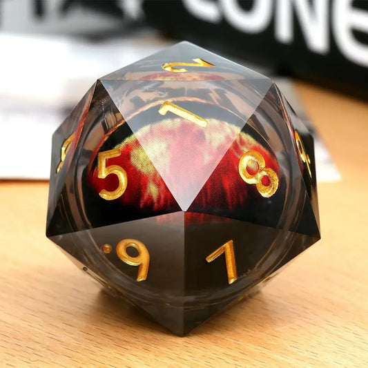 IceForge Dice Canada - Infernal Dragon's Flame Jumbo D20 (33mm)