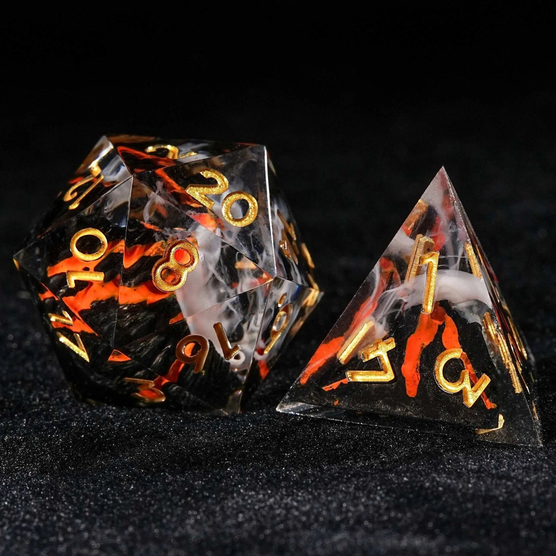 IceForge Dice Canada - Molten Fury Sharp Edge Dice Set