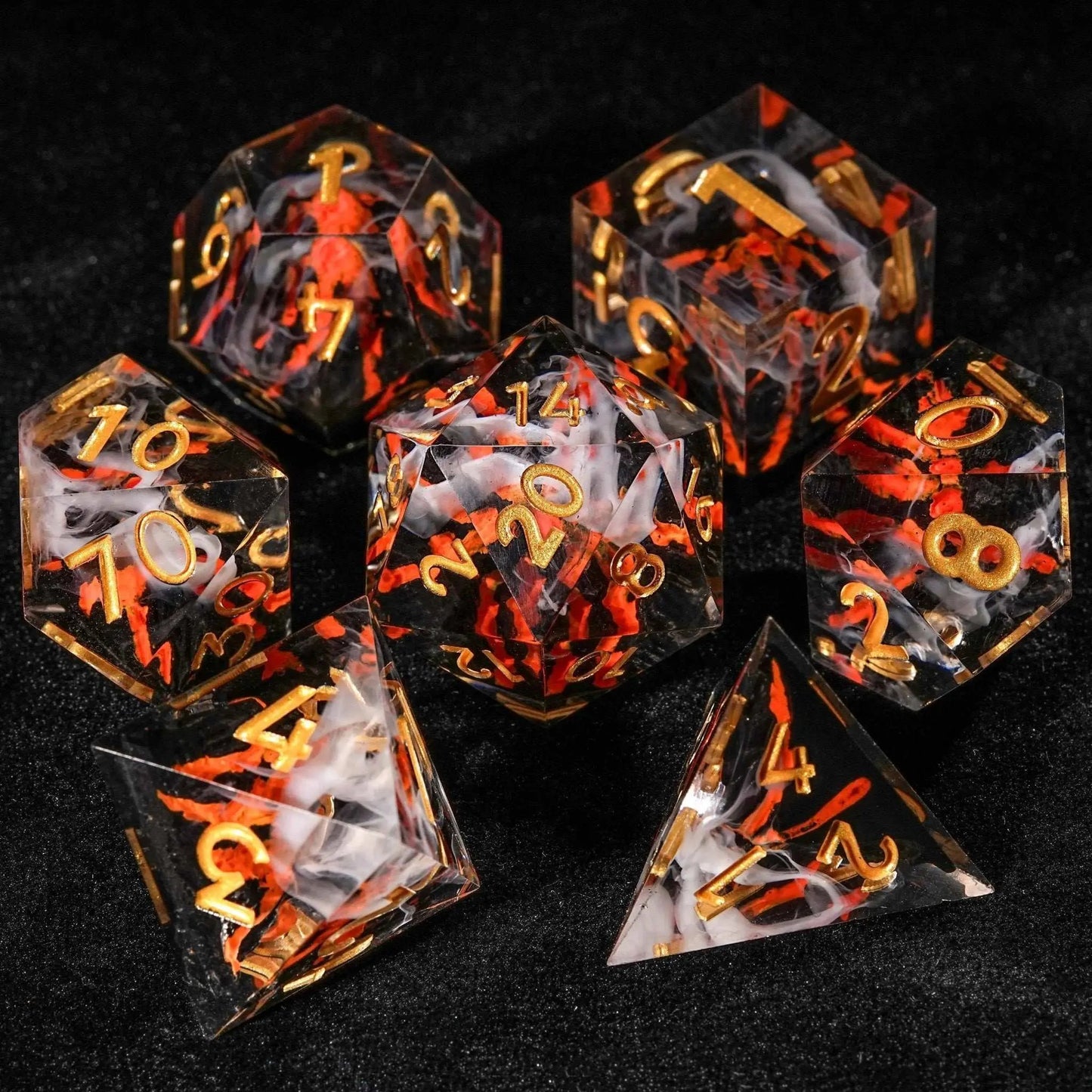 IceForge Dice Canada - Molten Fury Sharp Edge Dice Set