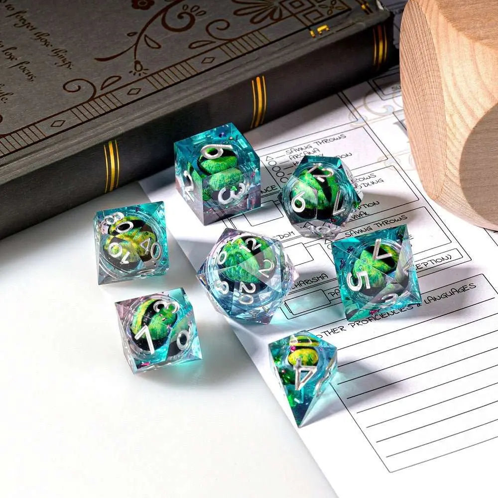 IceForge Dice Canada - Mystic Dragon Eye Liquid Core Dice Set