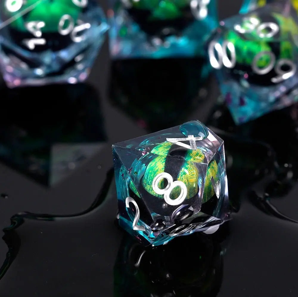 IceForge Dice Canada - Mystic Dragon Eye Liquid Core Dice Set