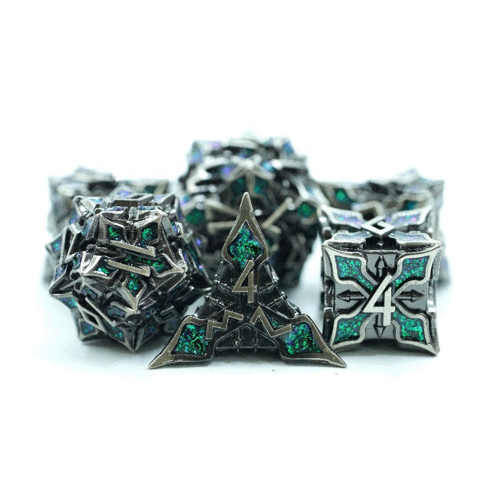 IceForge Dice Canada - Arcane Verdant - Metal Dice Set