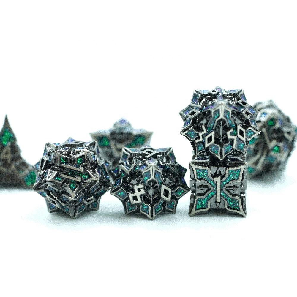 IceForge Dice Canada - Arcane Verdant - Metal Dice Set