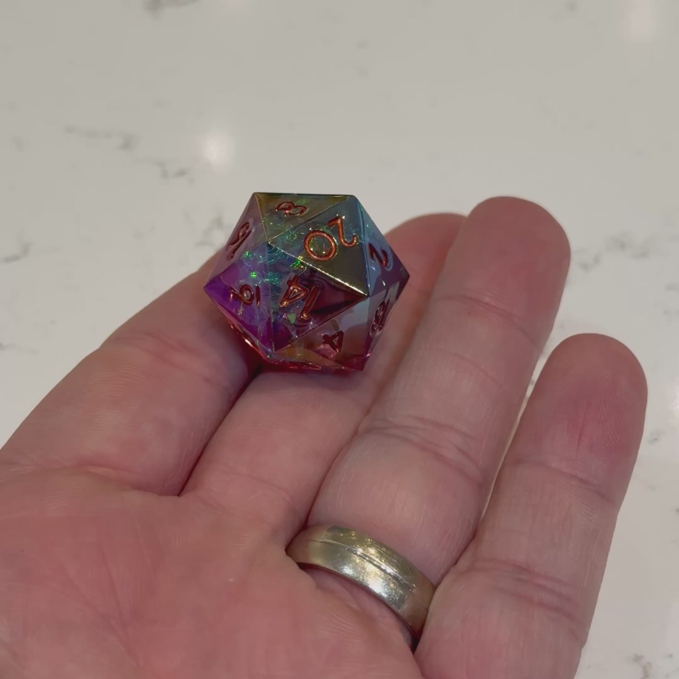Prismcore Ember Rift – Sharp Edge Dice Set