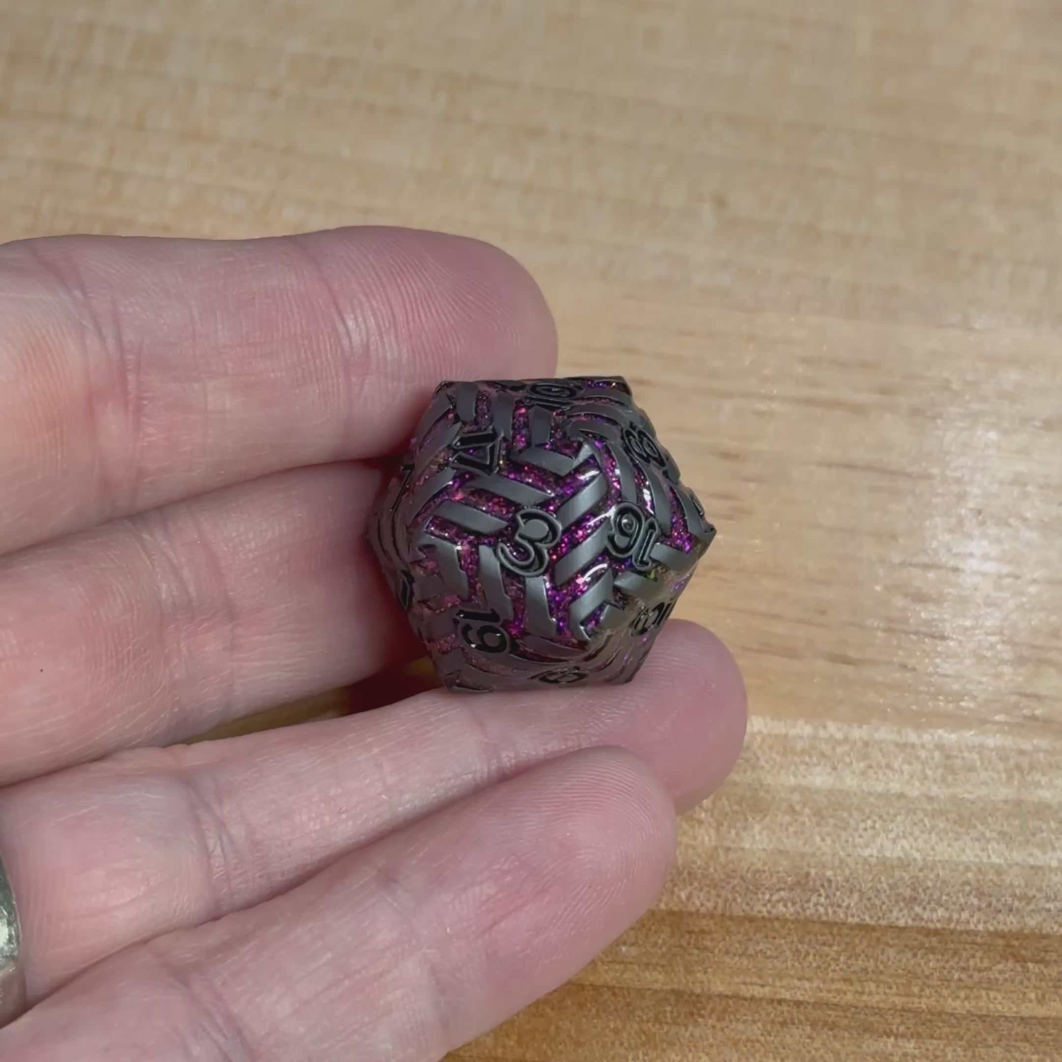 Abyssal Nightbraid – Crimson Undertow Metal Dice Set