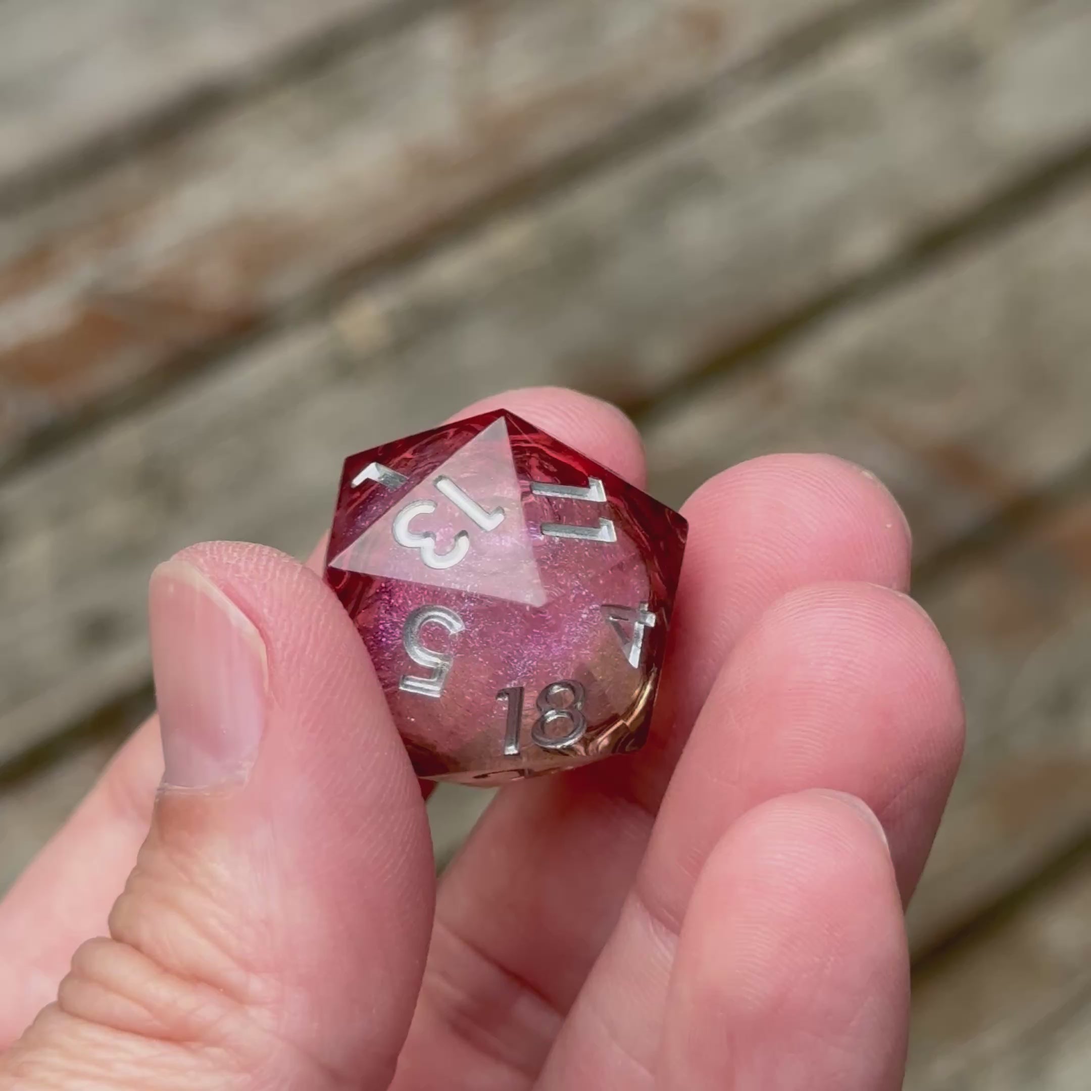 Emberveil Gleam – Liquid Core Dice Set