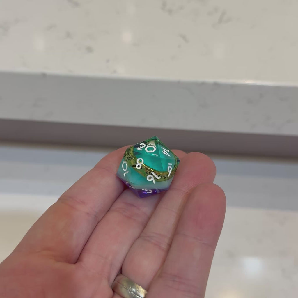 Ring of Aetherglow – Floating Ring Dice Set