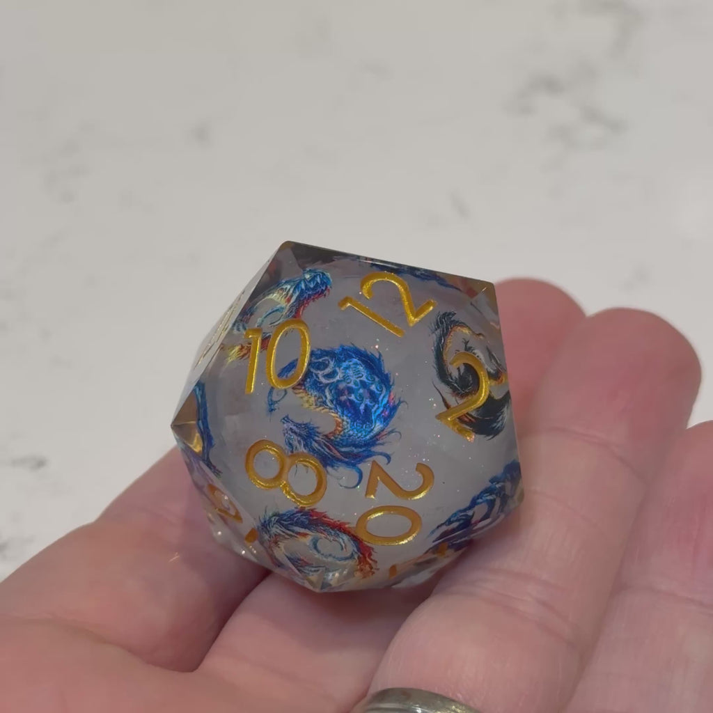 Prismatic Dragon - Jumbo D20 (33mm)