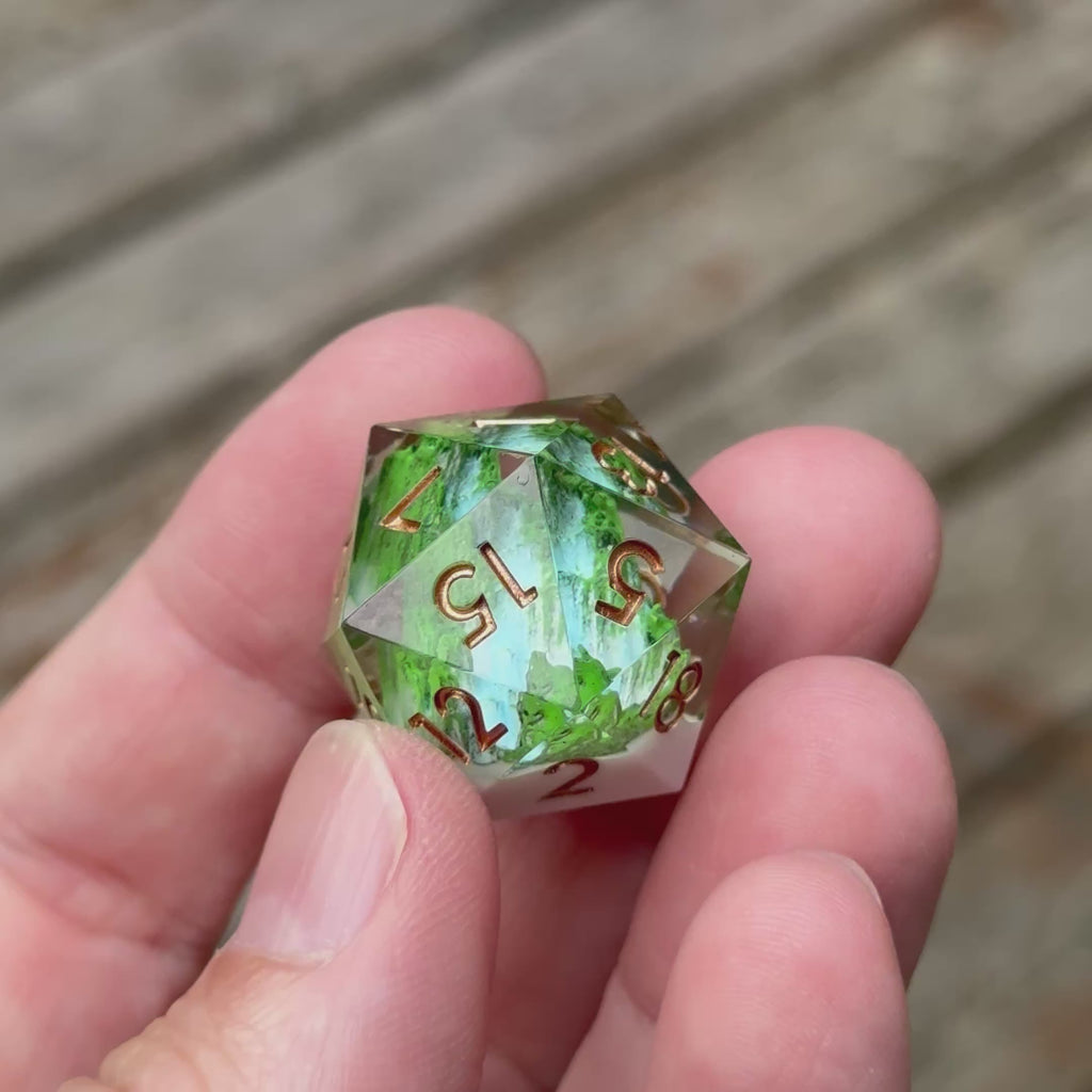 Verdant Falls - Elemental Cascade Dice Set