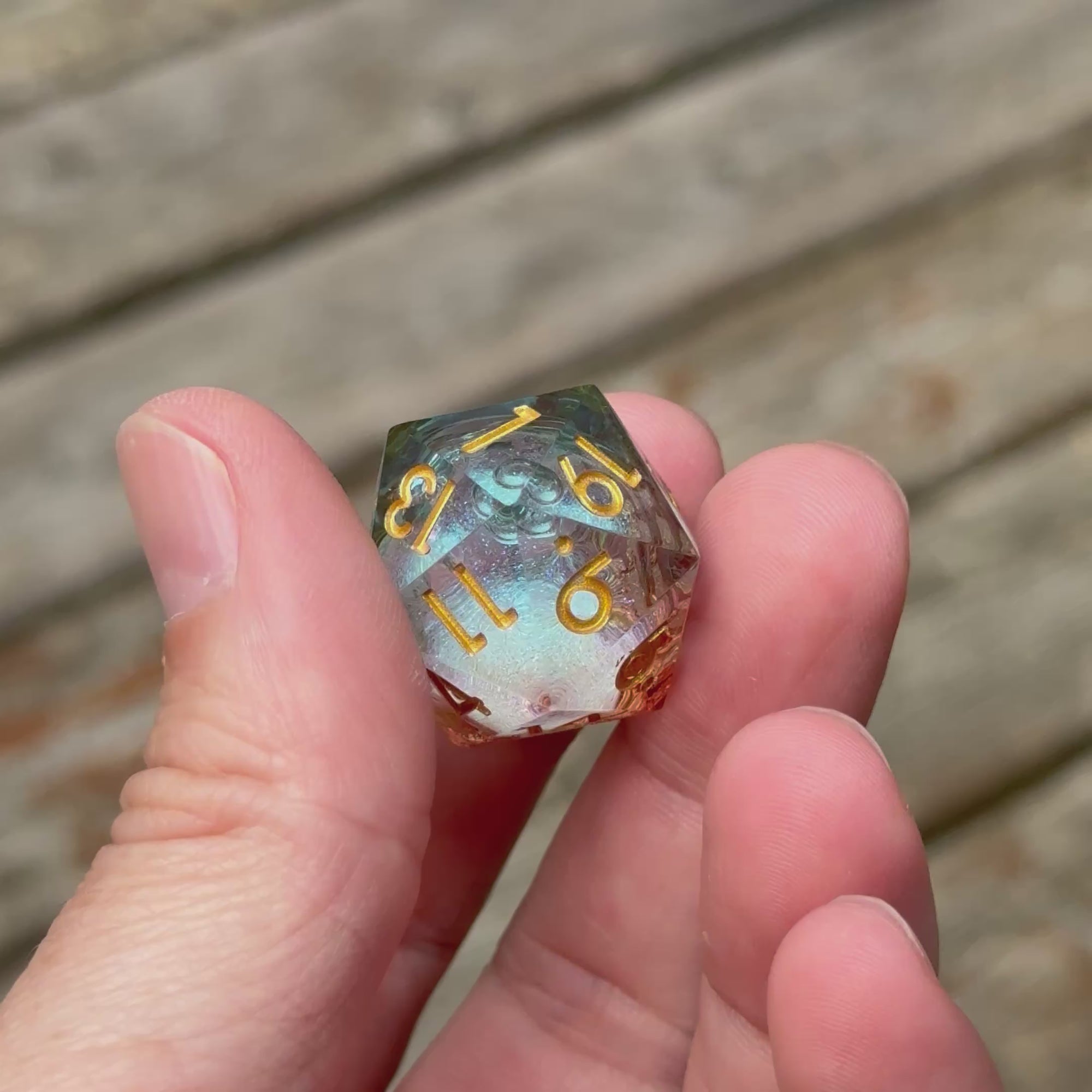 Blazing Aurora – Liquid Core Dice Set