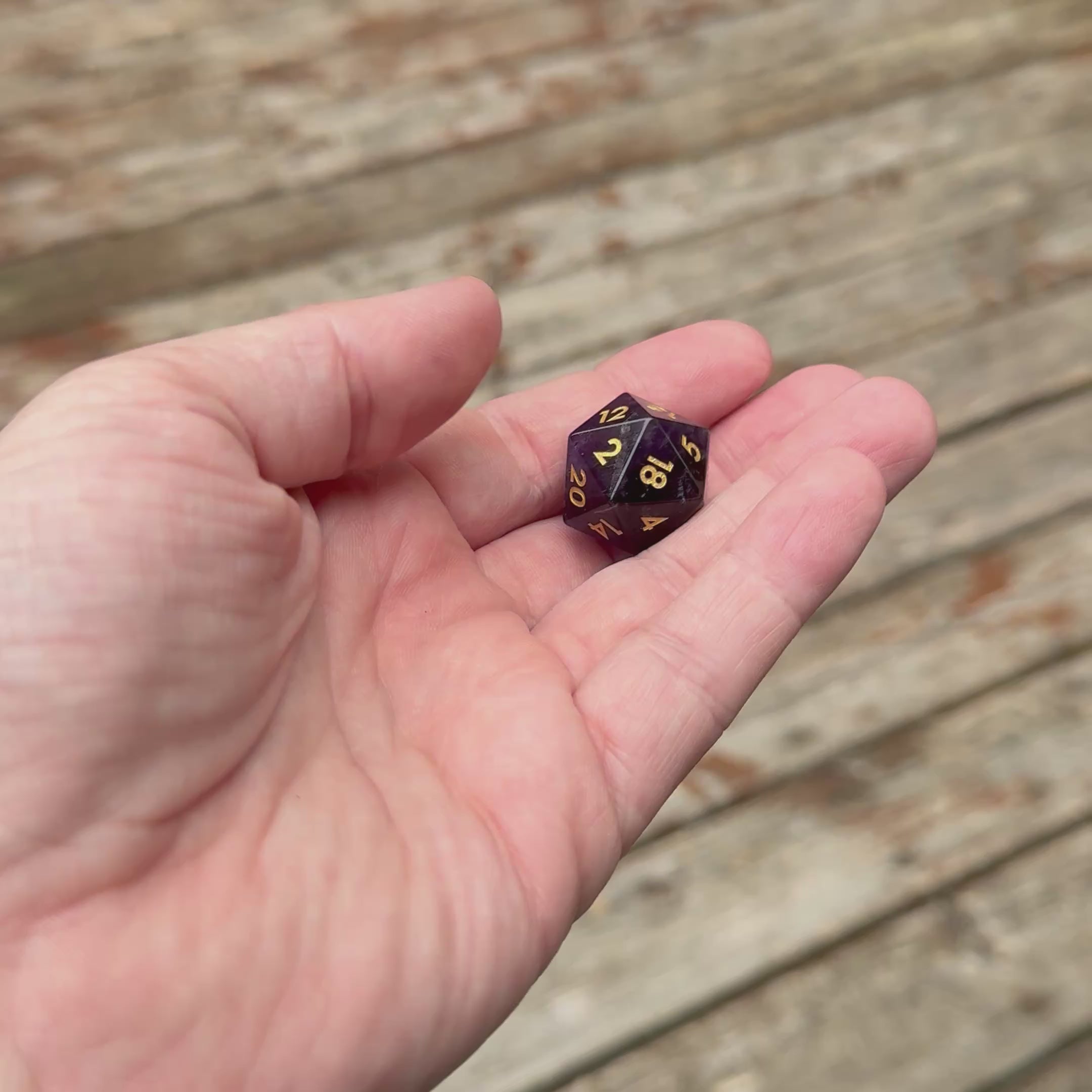 Whisperglass – Amethyst Dice Set