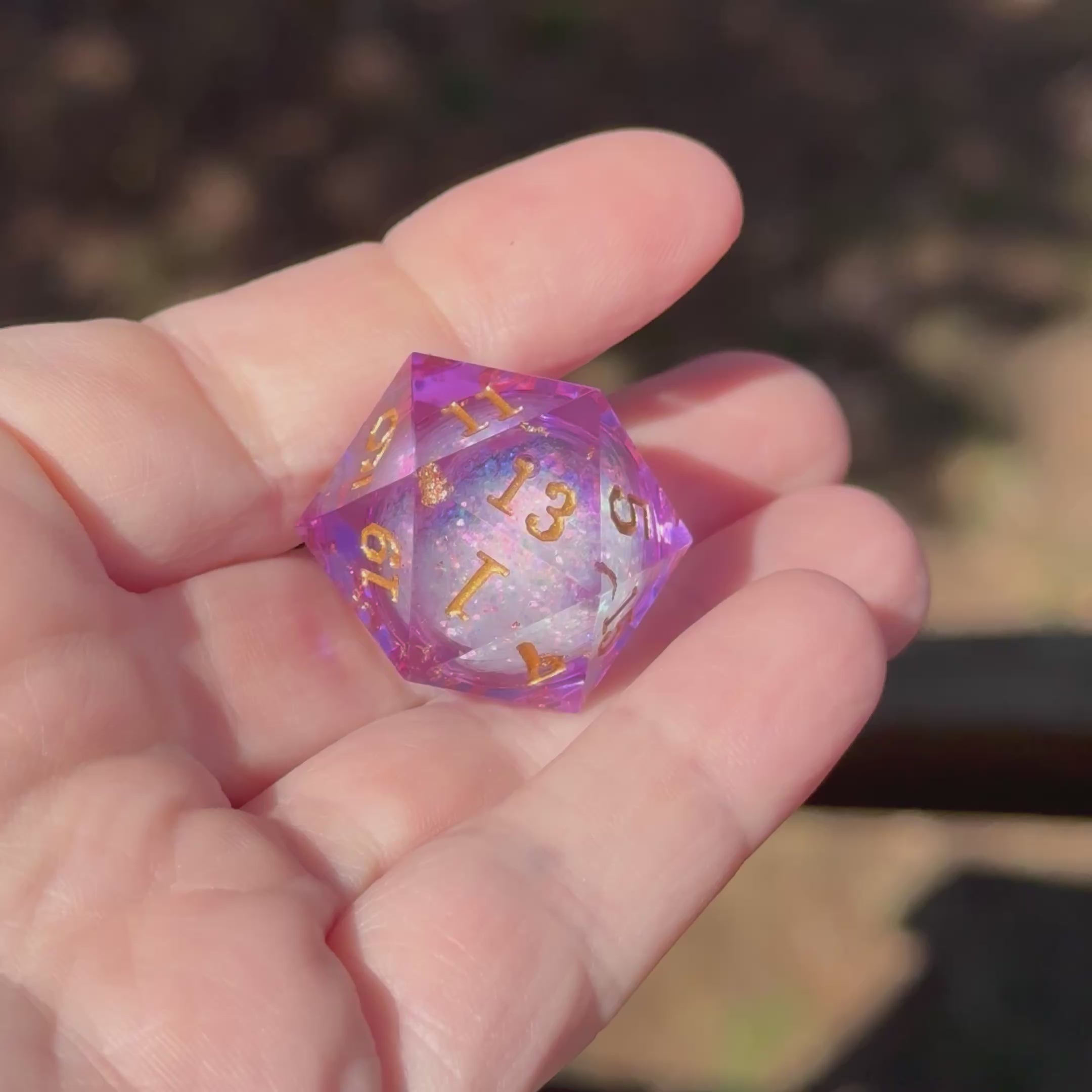 Amethyst Veil - Liquid Core Dice Set