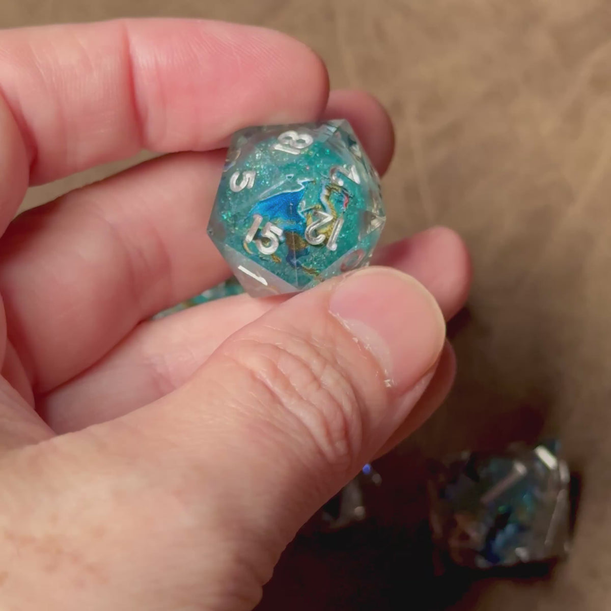 Glacier Wyrm – Liquid Core Dice Set