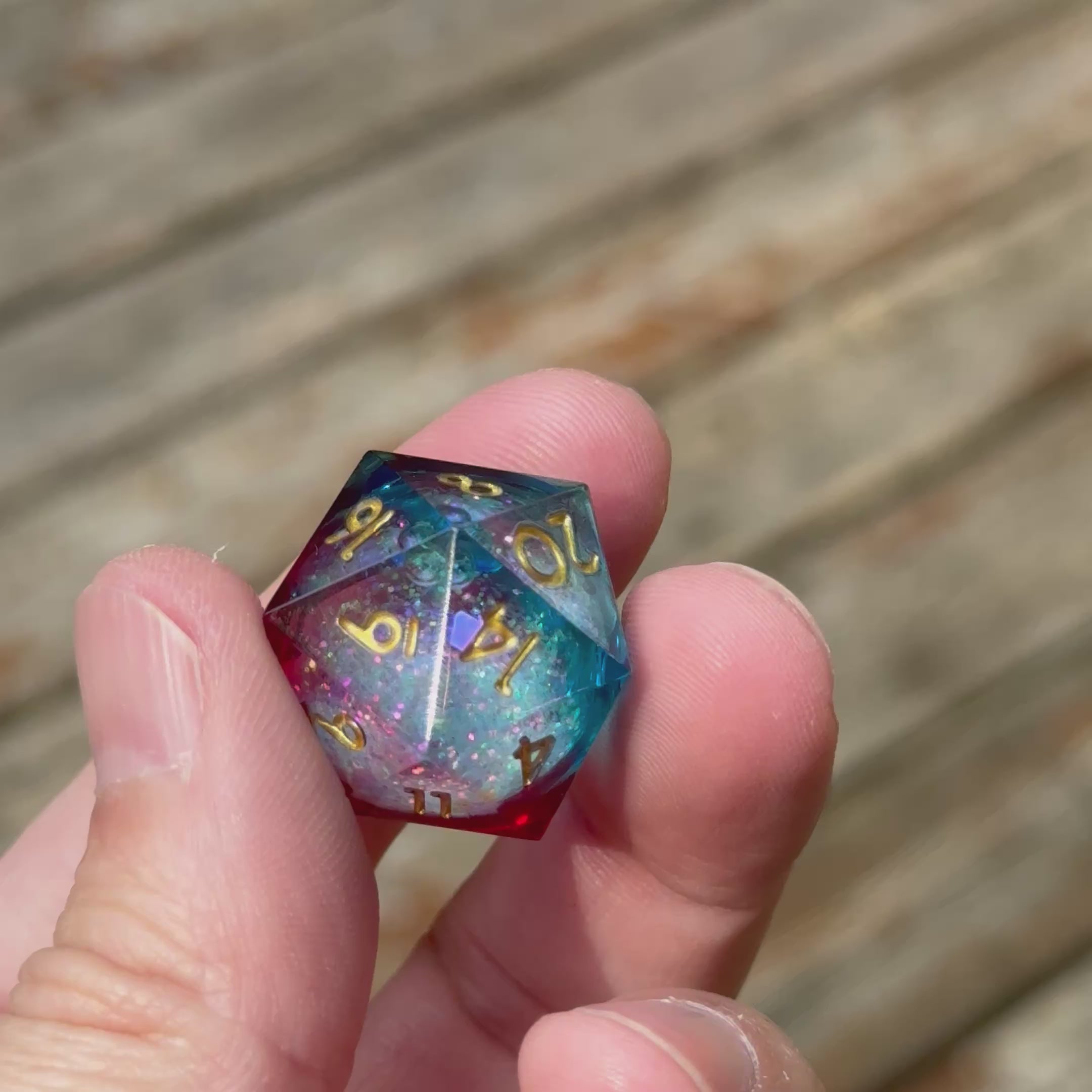 Celestial Flame Liquid Core Dice Set