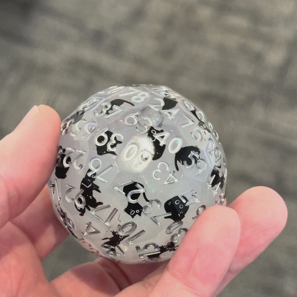 Familiar Whiskers - D100 of Curious Fortune – 50mm Jumbo Die