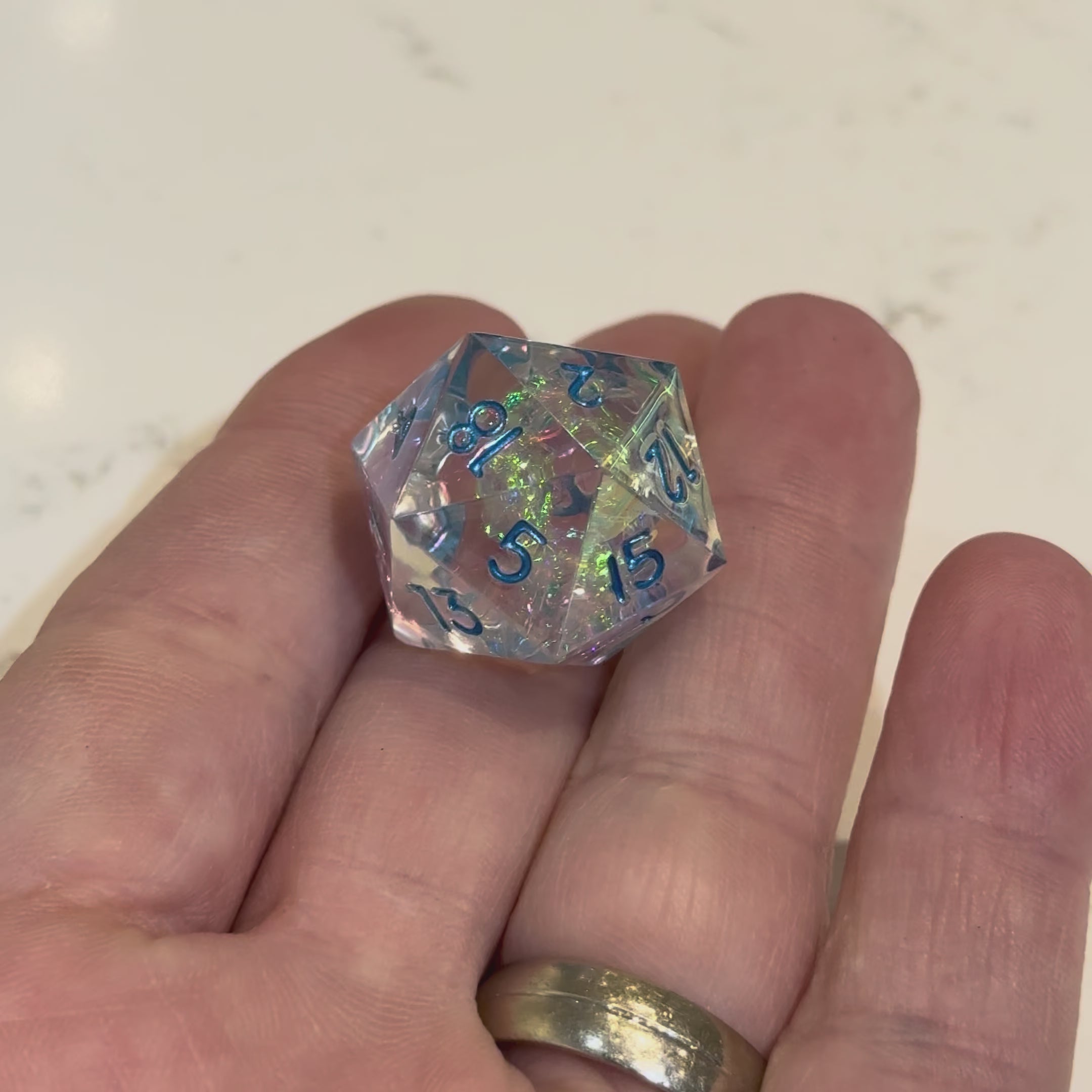 Prismcore Aurora Veil – Sharp Edge Dice Set