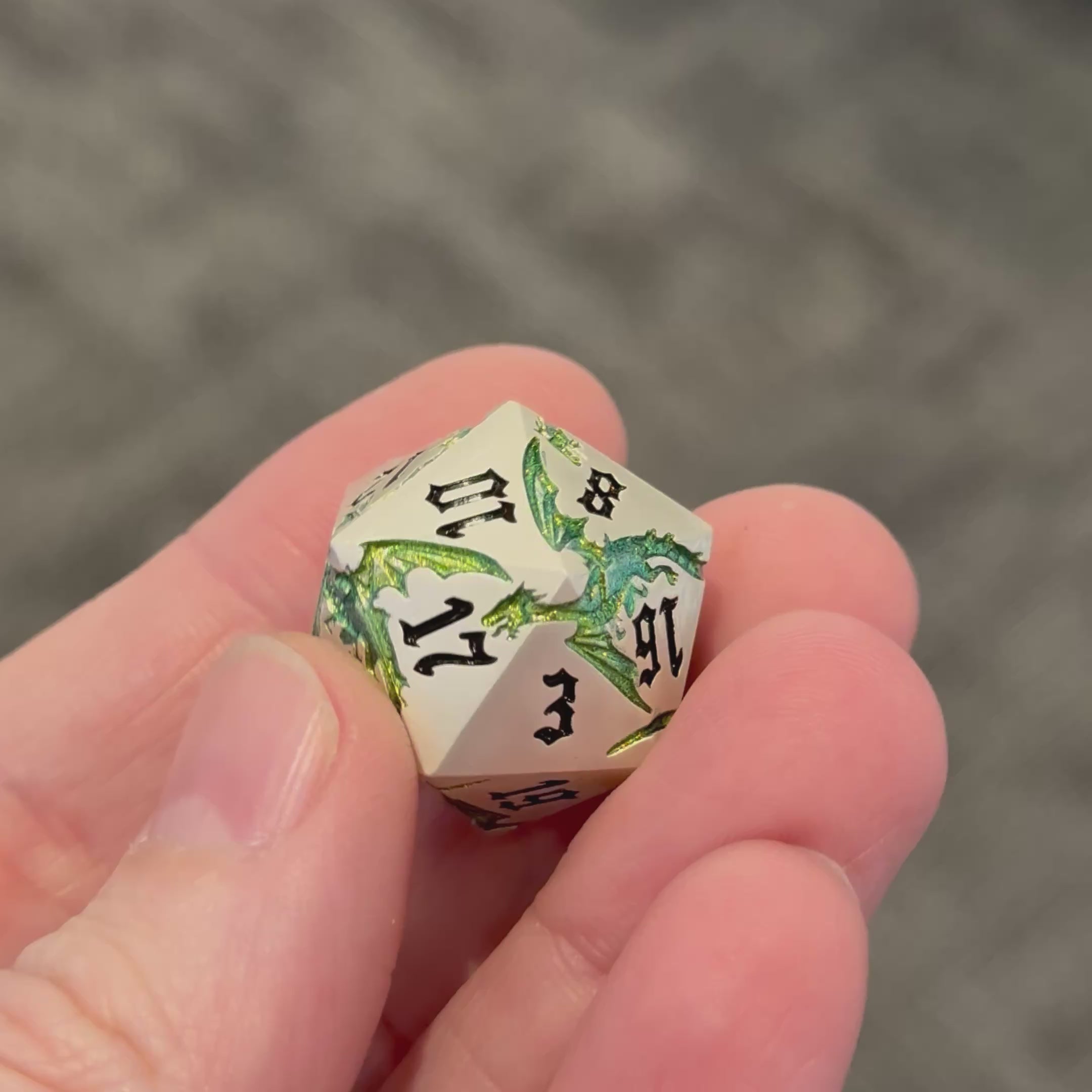 Ensemble de dés en métal Verdant Fang Drakon –