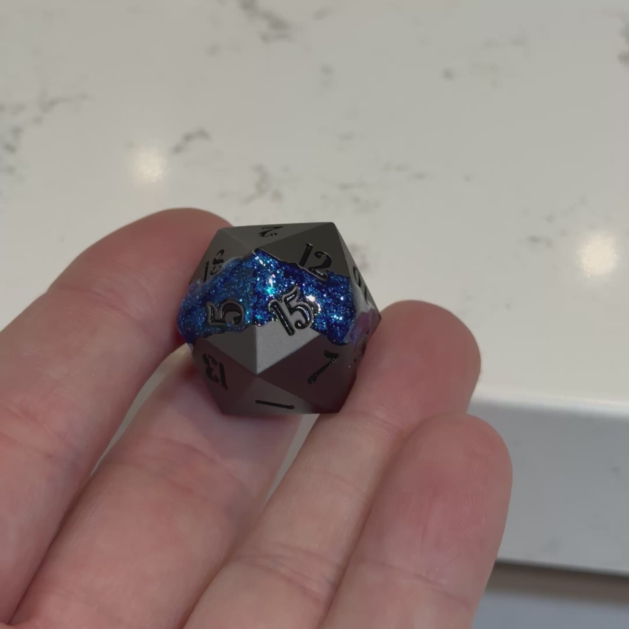 Riftvein – Azure Vector – Metal Dice Set