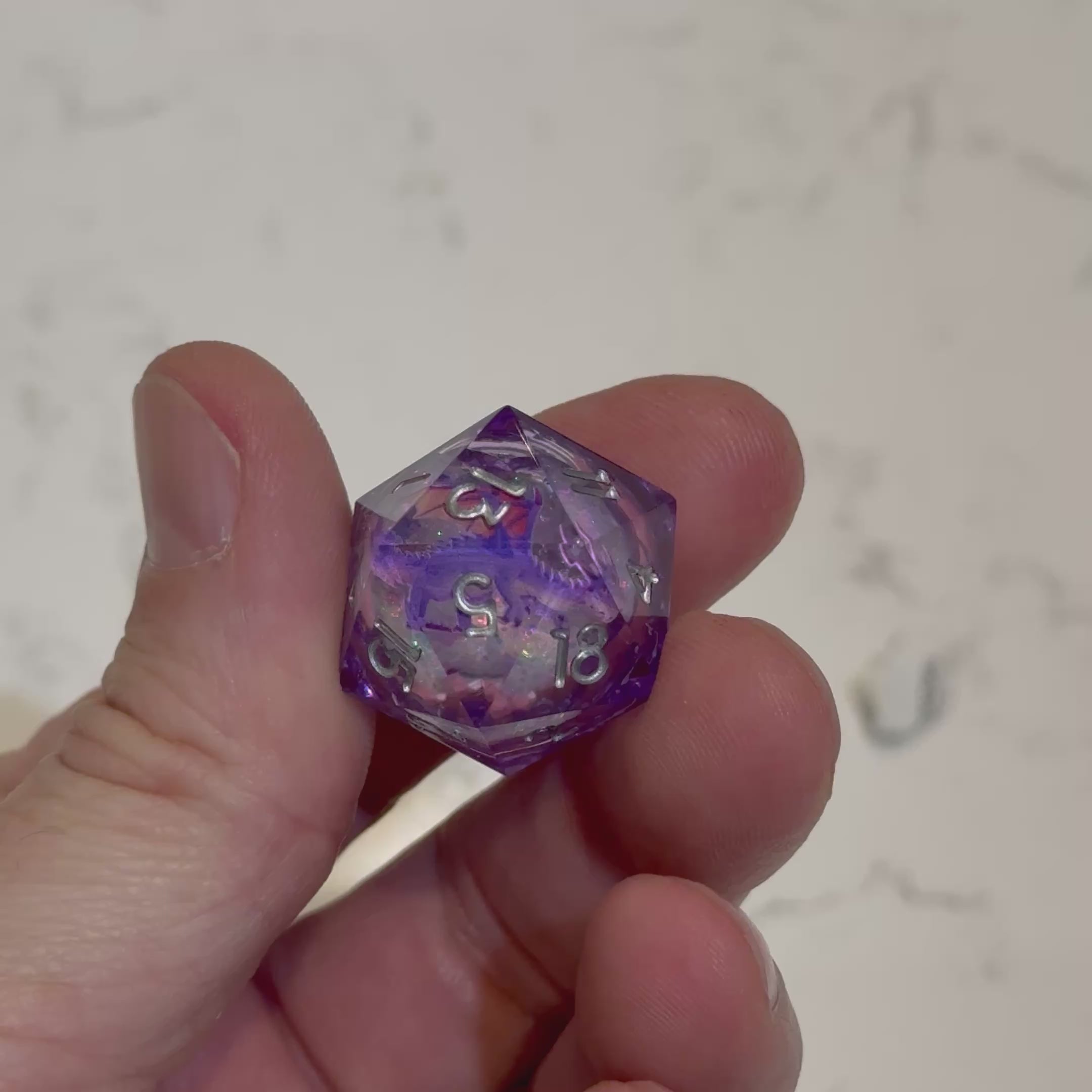 Amethyst Wyrm – Liquid Core Dice Set