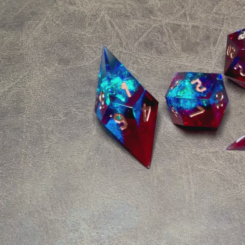 Celestial Flame – Crystalspire Dice Set