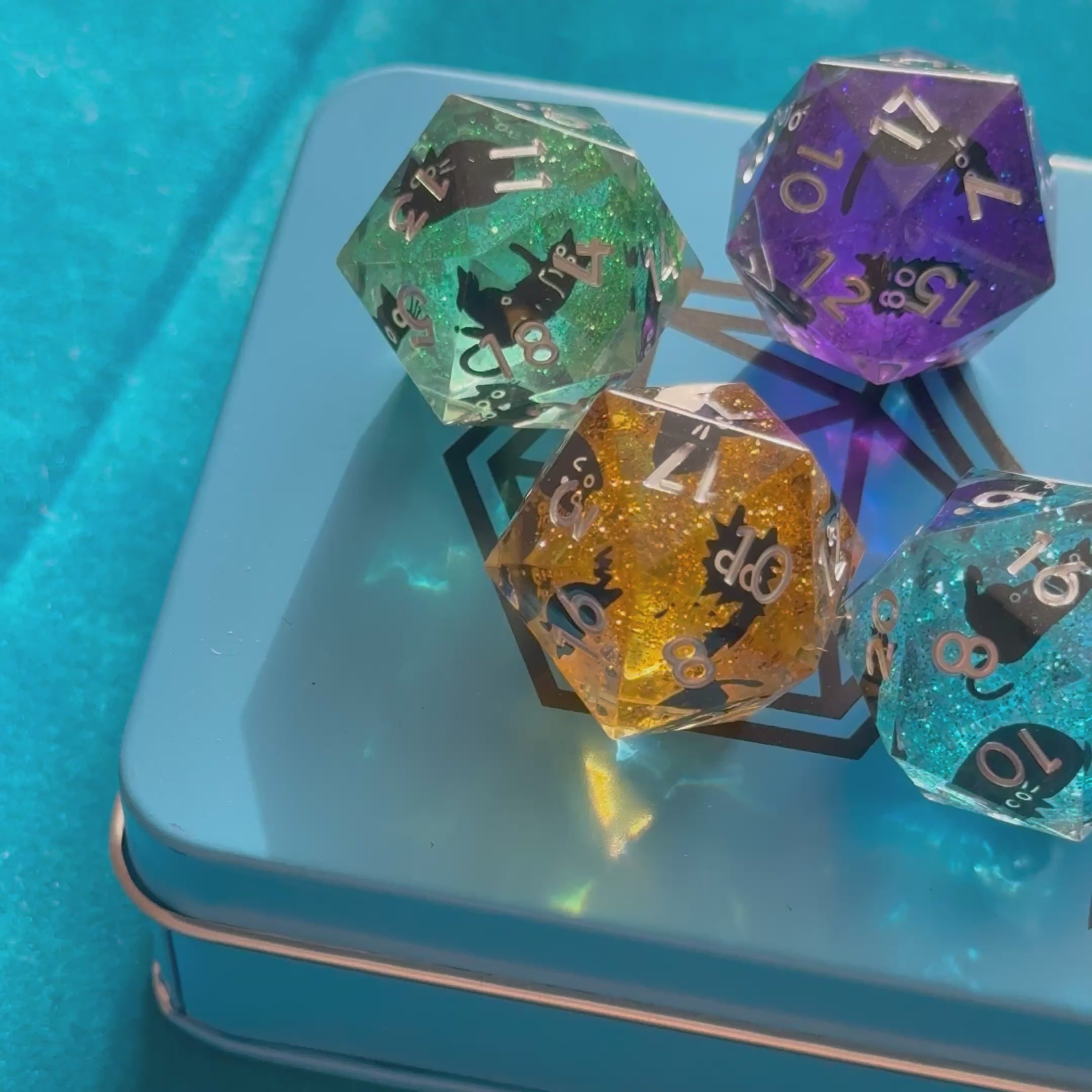 Familiar Whiskers – Sparkbound Cats Dice Set
